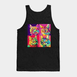 Snowshoe Pop Art - Cat Lover Gift Tank Top